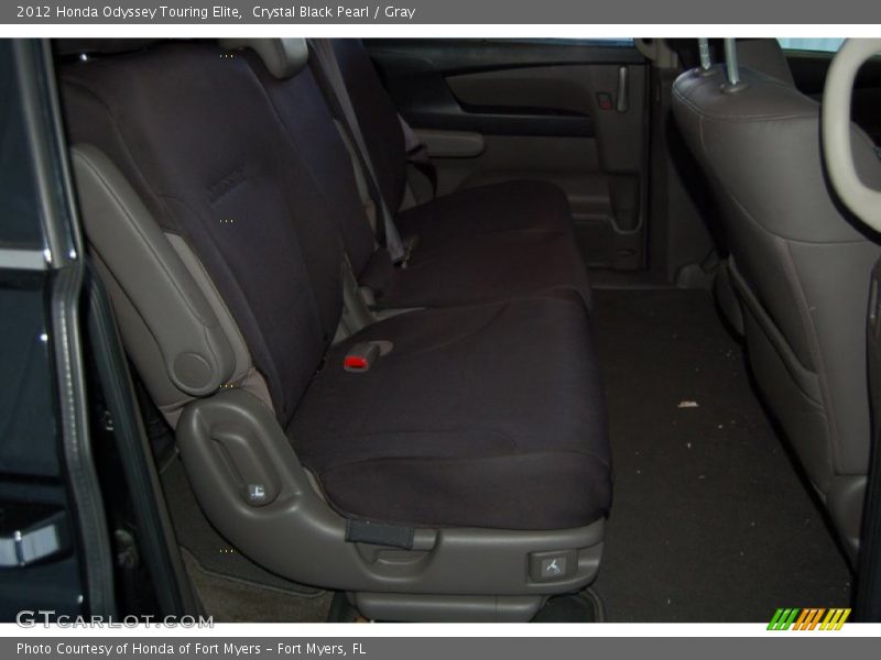 Crystal Black Pearl / Gray 2012 Honda Odyssey Touring Elite