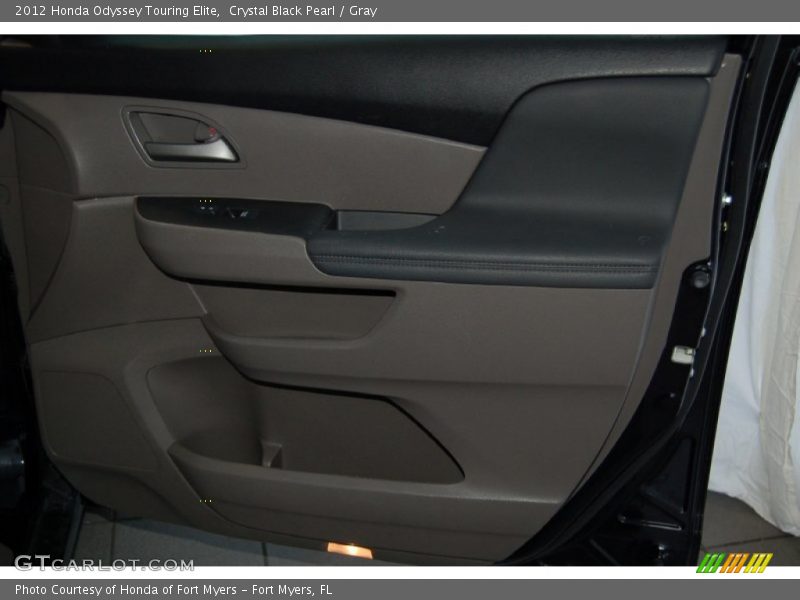 Crystal Black Pearl / Gray 2012 Honda Odyssey Touring Elite