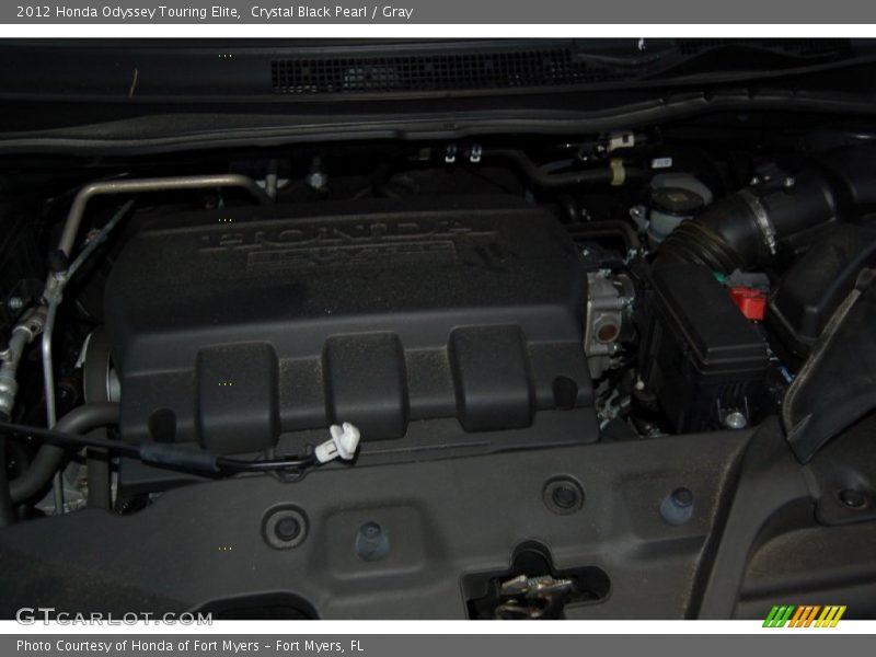 Crystal Black Pearl / Gray 2012 Honda Odyssey Touring Elite