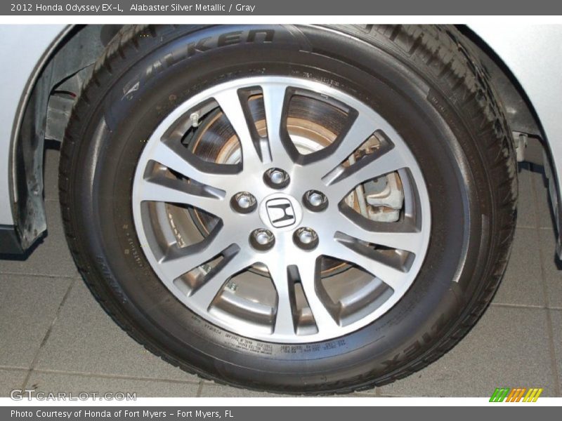 Alabaster Silver Metallic / Gray 2012 Honda Odyssey EX-L