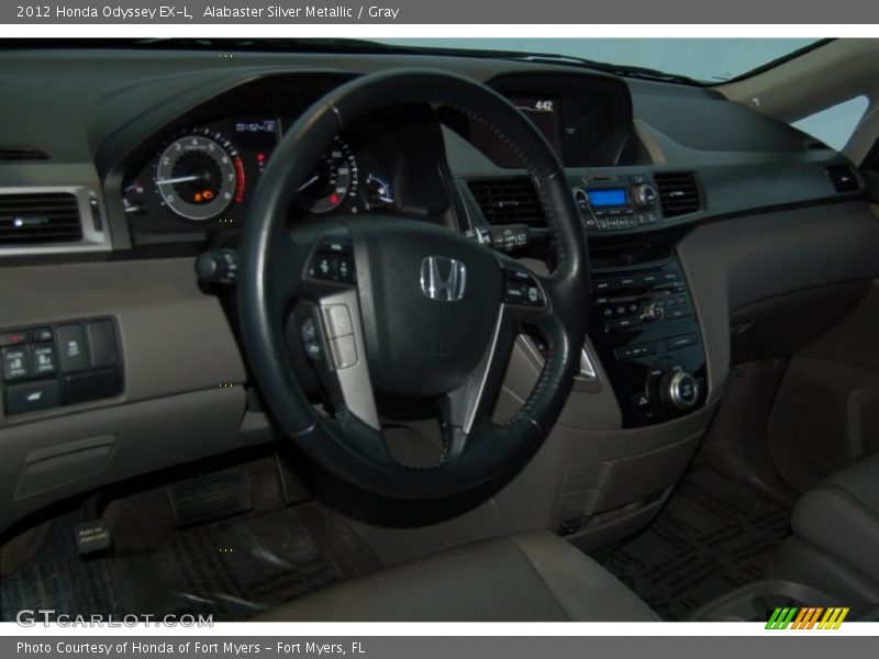 Alabaster Silver Metallic / Gray 2012 Honda Odyssey EX-L