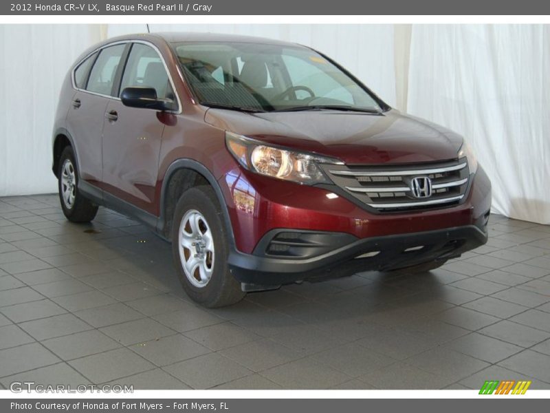 Basque Red Pearl II / Gray 2012 Honda CR-V LX