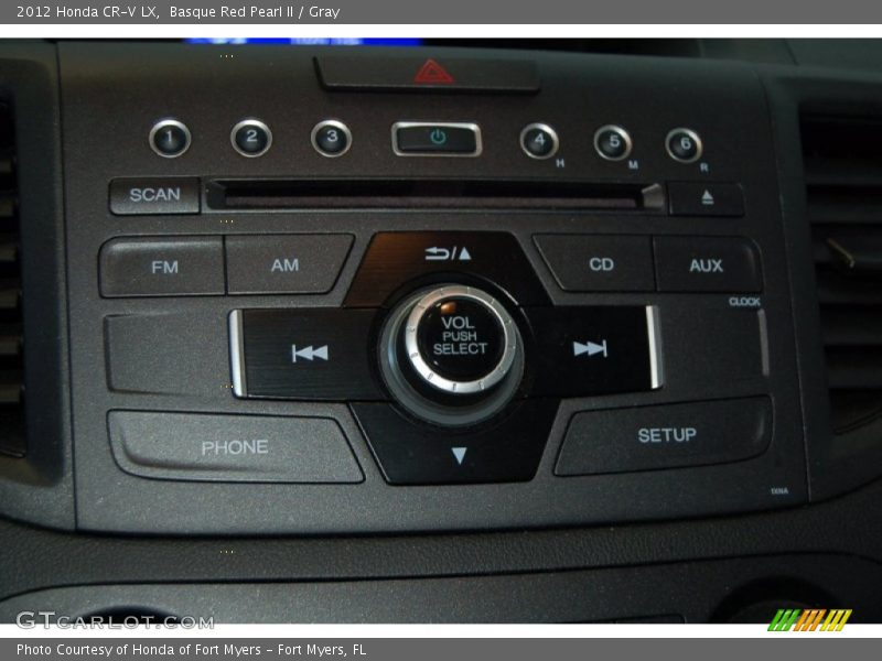 Basque Red Pearl II / Gray 2012 Honda CR-V LX