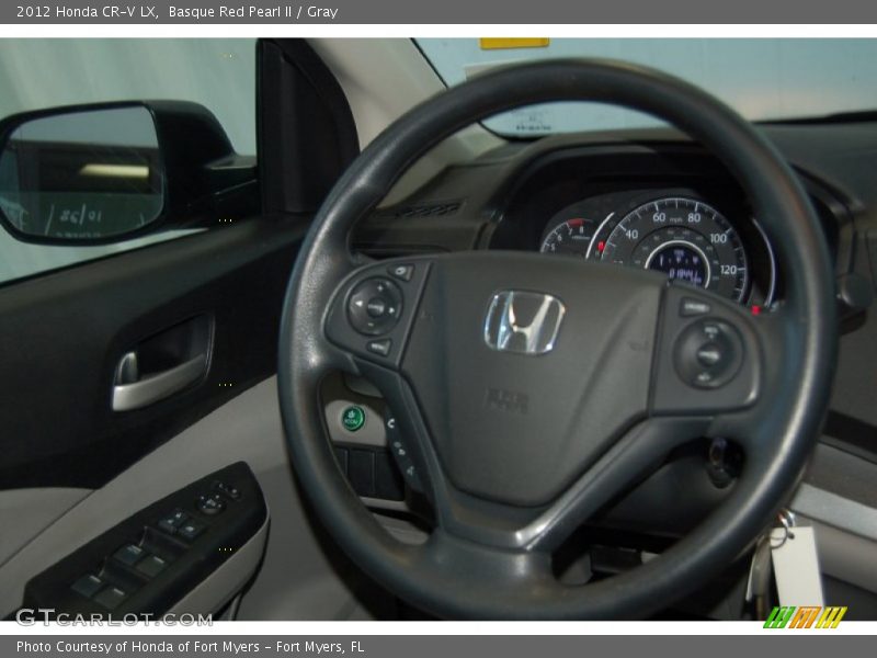 Basque Red Pearl II / Gray 2012 Honda CR-V LX