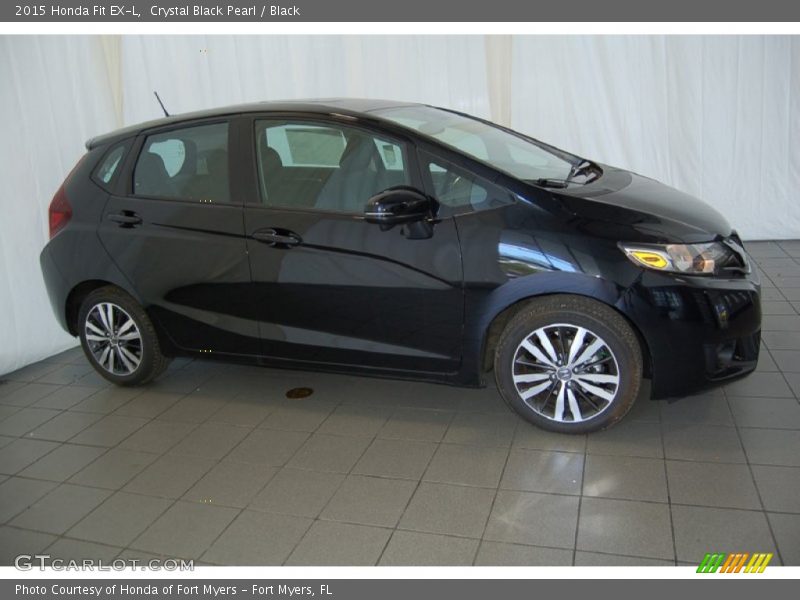 Crystal Black Pearl / Black 2015 Honda Fit EX-L