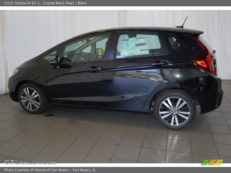 Crystal Black Pearl / Black 2015 Honda Fit EX-L
