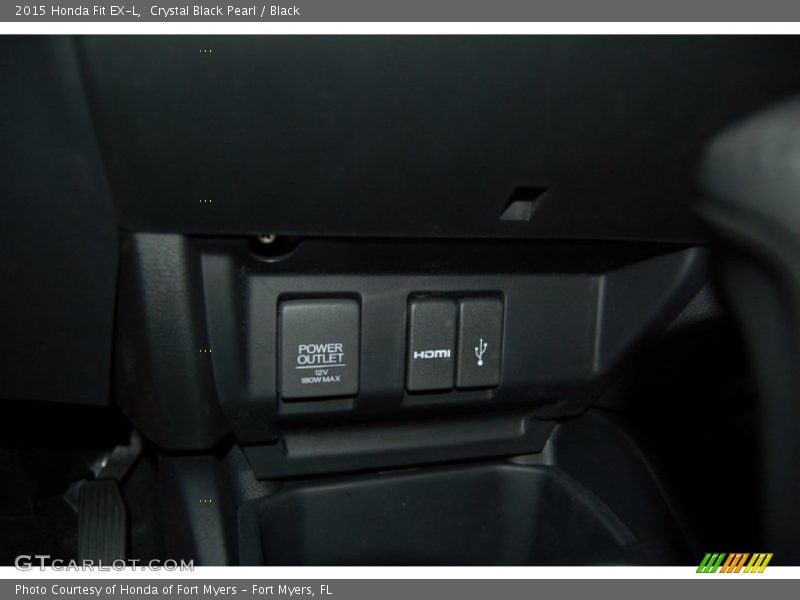 Crystal Black Pearl / Black 2015 Honda Fit EX-L