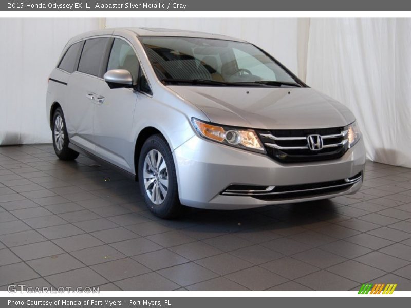 Alabaster Silver Metallic / Gray 2015 Honda Odyssey EX-L