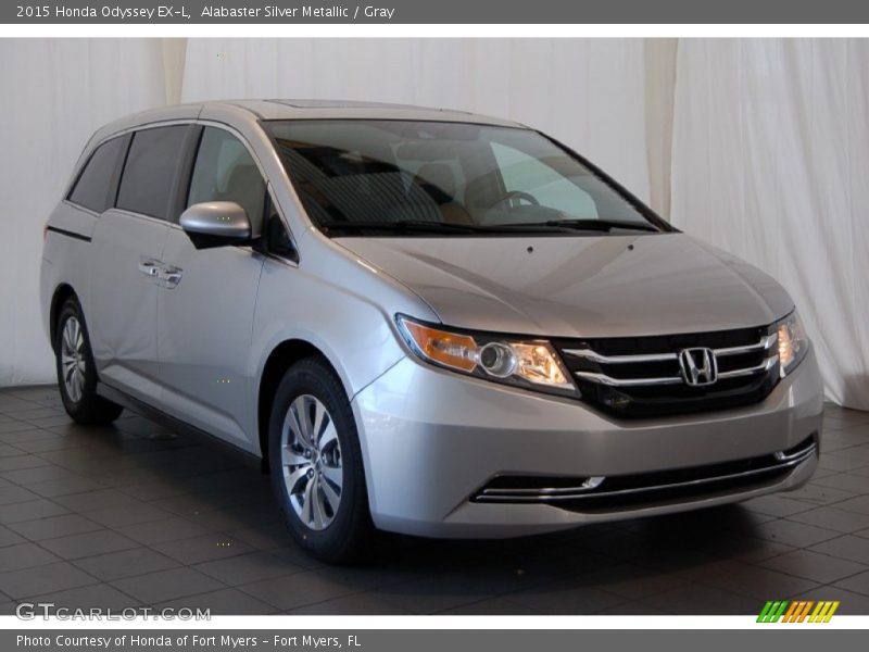 Alabaster Silver Metallic / Gray 2015 Honda Odyssey EX-L