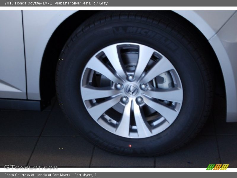 Alabaster Silver Metallic / Gray 2015 Honda Odyssey EX-L
