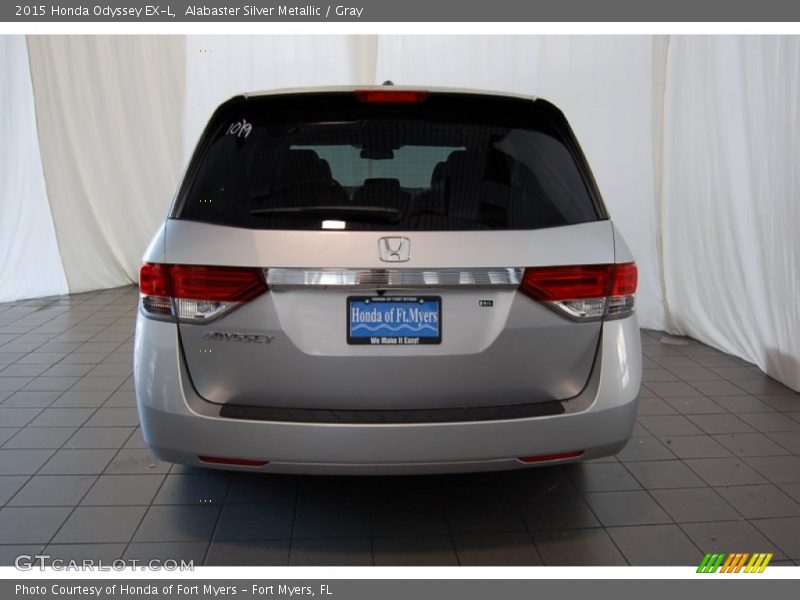 Alabaster Silver Metallic / Gray 2015 Honda Odyssey EX-L