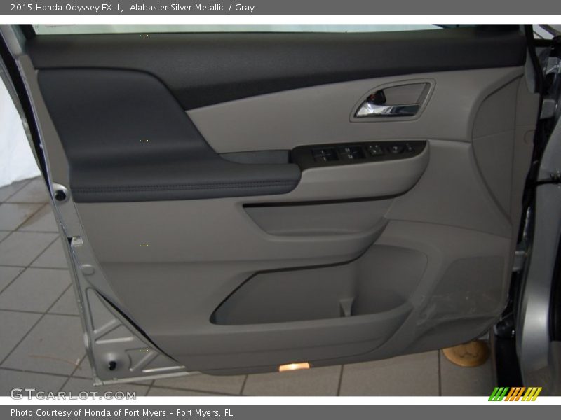 Alabaster Silver Metallic / Gray 2015 Honda Odyssey EX-L