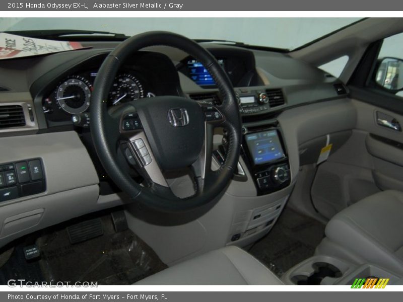 Alabaster Silver Metallic / Gray 2015 Honda Odyssey EX-L