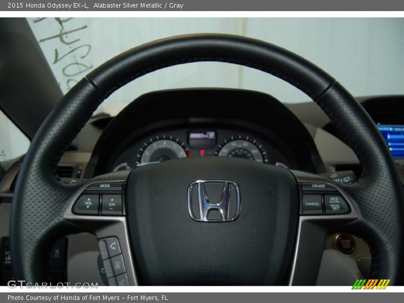 Alabaster Silver Metallic / Gray 2015 Honda Odyssey EX-L