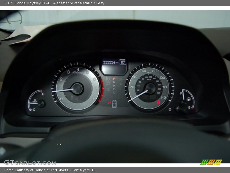 Alabaster Silver Metallic / Gray 2015 Honda Odyssey EX-L