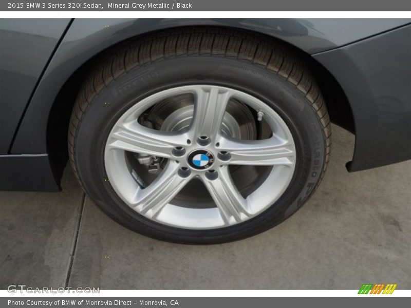 Mineral Grey Metallic / Black 2015 BMW 3 Series 320i Sedan