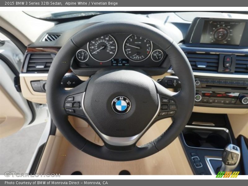 Alpine White / Venetian Beige 2015 BMW 3 Series 328i Sedan