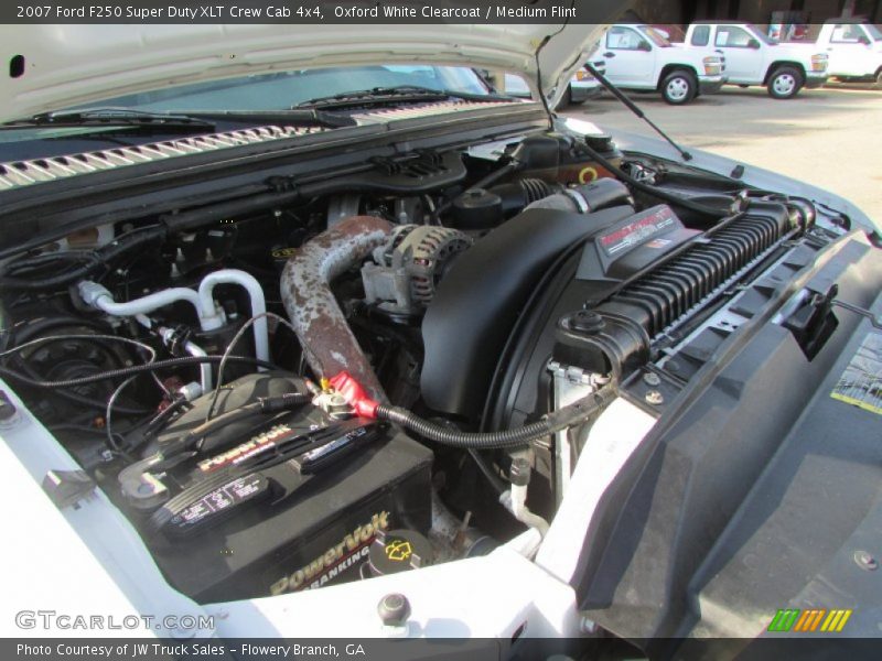 Oxford White Clearcoat / Medium Flint 2007 Ford F250 Super Duty XLT Crew Cab 4x4