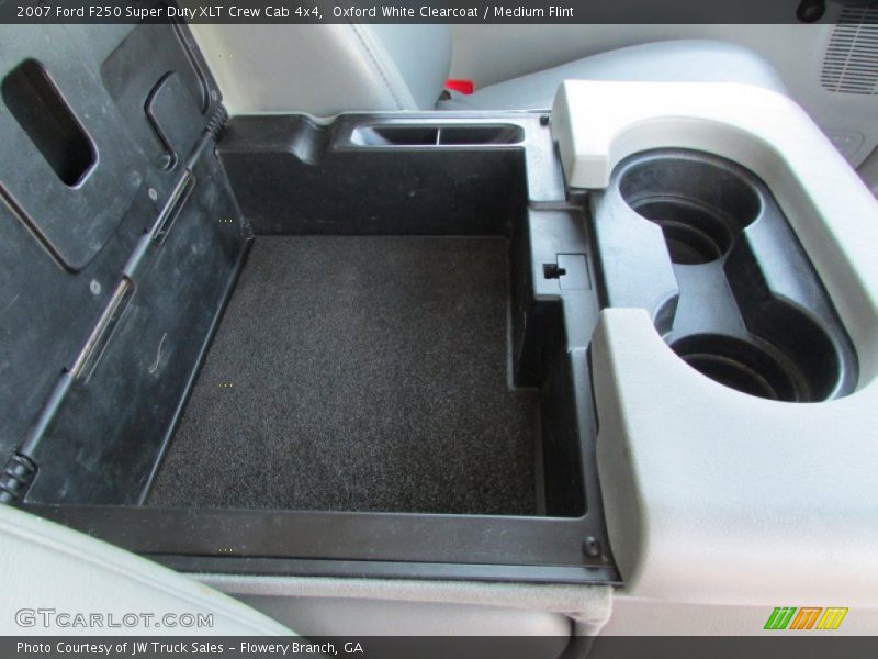 Oxford White Clearcoat / Medium Flint 2007 Ford F250 Super Duty XLT Crew Cab 4x4