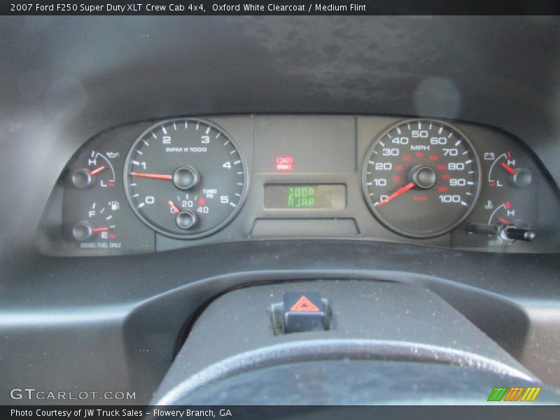 Oxford White Clearcoat / Medium Flint 2007 Ford F250 Super Duty XLT Crew Cab 4x4