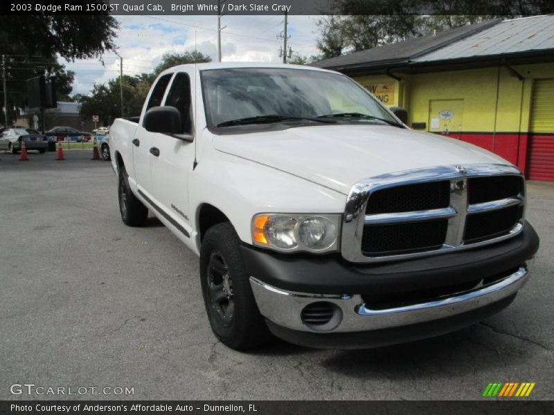 Bright White / Dark Slate Gray 2003 Dodge Ram 1500 ST Quad Cab