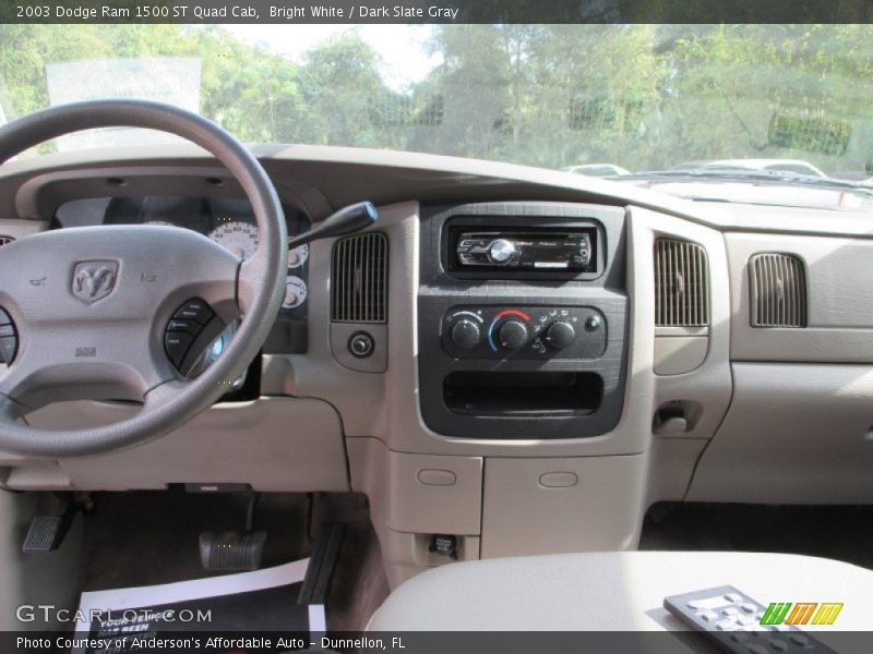 Bright White / Dark Slate Gray 2003 Dodge Ram 1500 ST Quad Cab