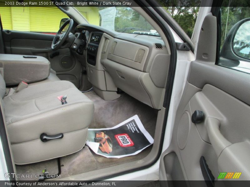 Bright White / Dark Slate Gray 2003 Dodge Ram 1500 ST Quad Cab