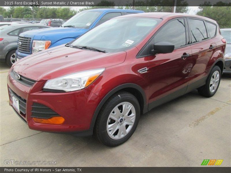 Sunset Metallic / Charcoal Black 2015 Ford Escape S