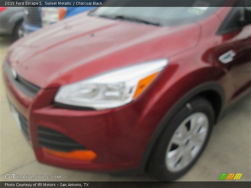 Sunset Metallic / Charcoal Black 2015 Ford Escape S