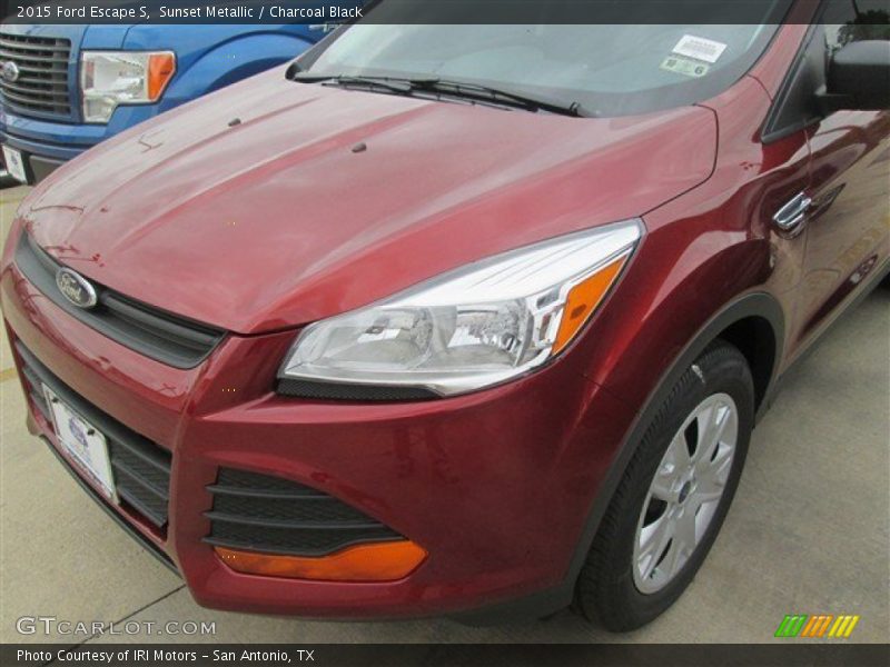Sunset Metallic / Charcoal Black 2015 Ford Escape S