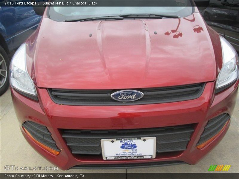 Sunset Metallic / Charcoal Black 2015 Ford Escape S