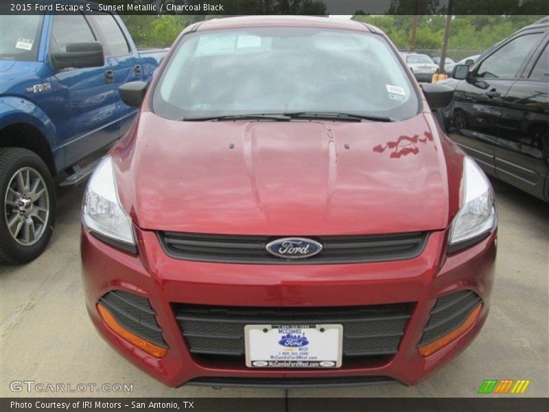 Sunset Metallic / Charcoal Black 2015 Ford Escape S