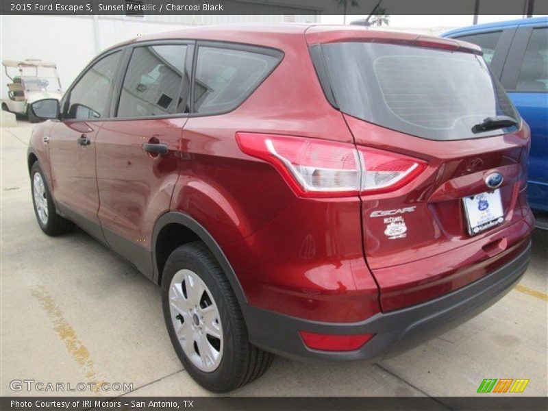 Sunset Metallic / Charcoal Black 2015 Ford Escape S