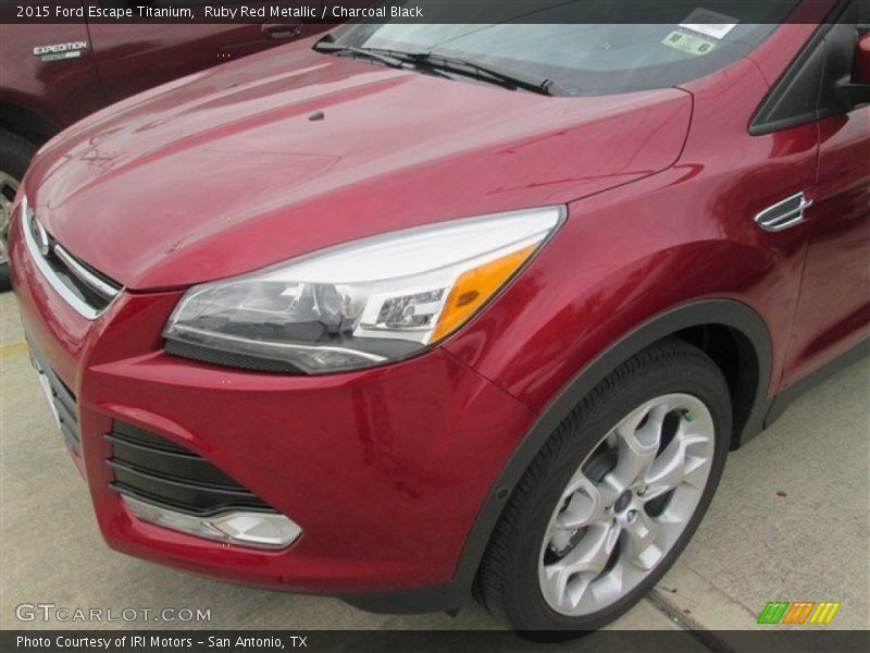 Ruby Red Metallic / Charcoal Black 2015 Ford Escape Titanium