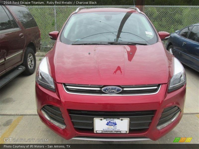 Ruby Red Metallic / Charcoal Black 2015 Ford Escape Titanium