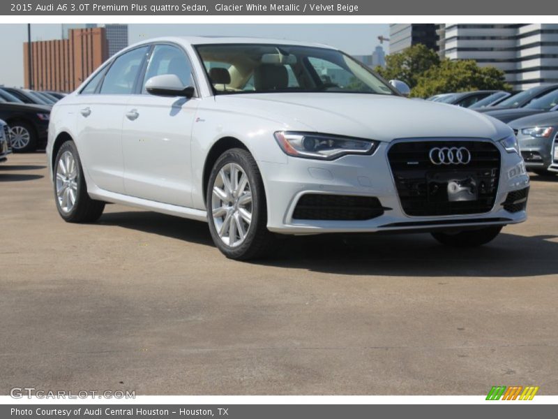 Glacier White Metallic / Velvet Beige 2015 Audi A6 3.0T Premium Plus quattro Sedan