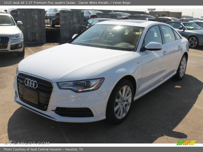 Glacier White Metallic / Velvet Beige 2015 Audi A6 3.0T Premium Plus quattro Sedan