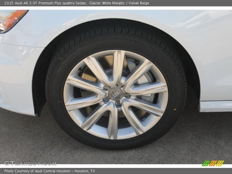 Glacier White Metallic / Velvet Beige 2015 Audi A6 3.0T Premium Plus quattro Sedan