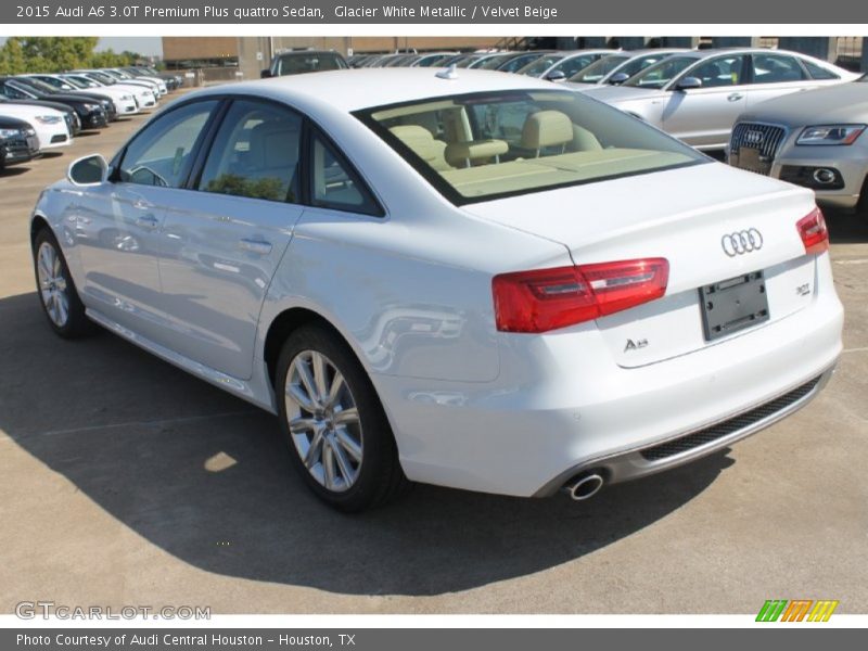 Glacier White Metallic / Velvet Beige 2015 Audi A6 3.0T Premium Plus quattro Sedan