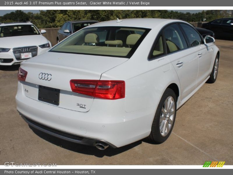 Glacier White Metallic / Velvet Beige 2015 Audi A6 3.0T Premium Plus quattro Sedan
