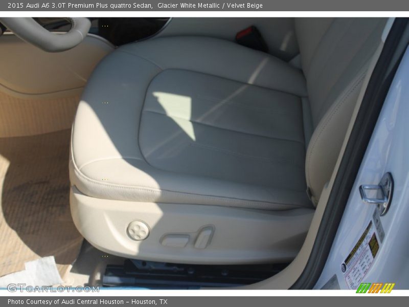 Glacier White Metallic / Velvet Beige 2015 Audi A6 3.0T Premium Plus quattro Sedan