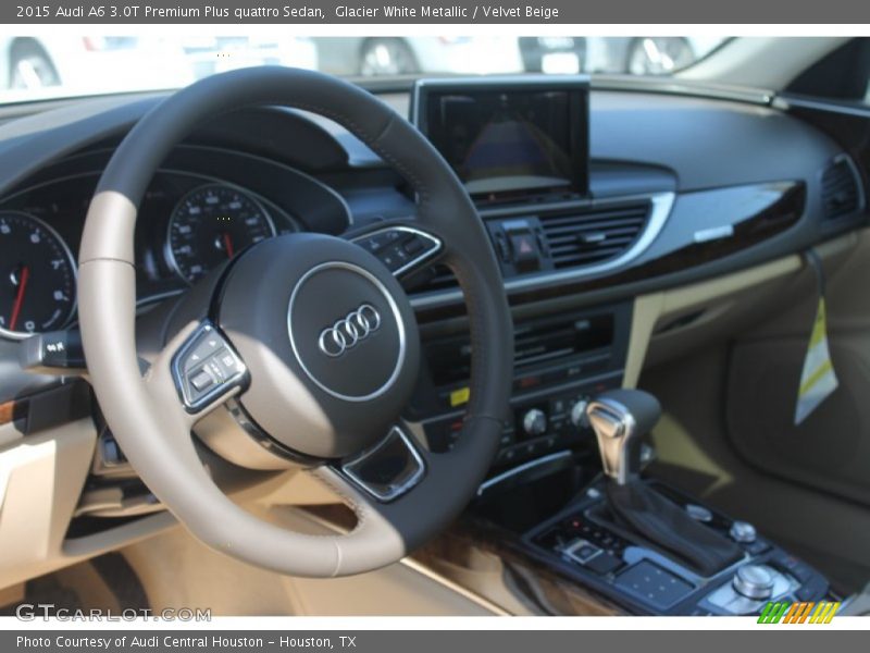 Glacier White Metallic / Velvet Beige 2015 Audi A6 3.0T Premium Plus quattro Sedan