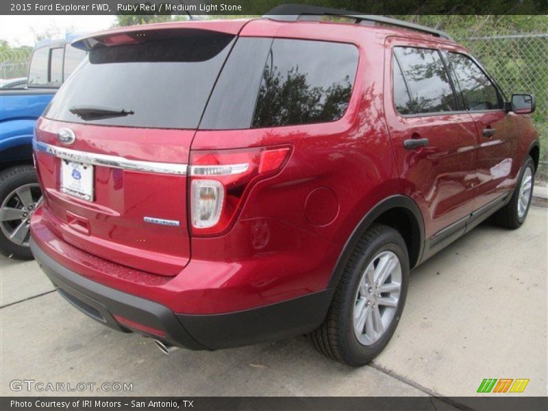 Ruby Red / Medium Light Stone 2015 Ford Explorer FWD