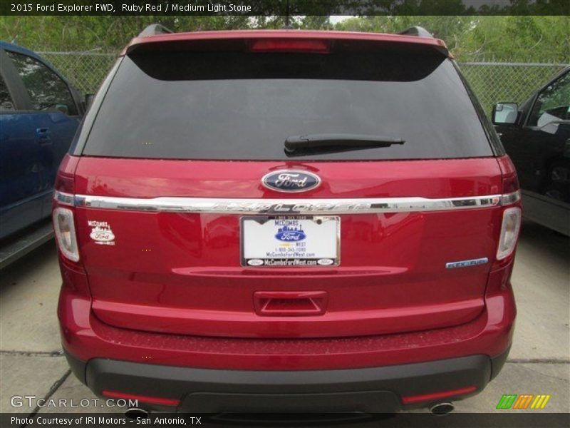 Ruby Red / Medium Light Stone 2015 Ford Explorer FWD
