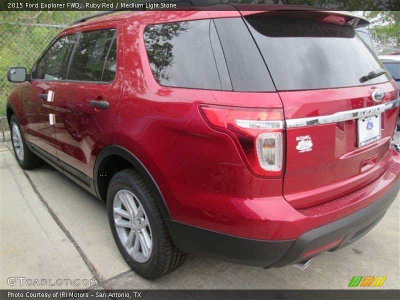 Ruby Red / Medium Light Stone 2015 Ford Explorer FWD
