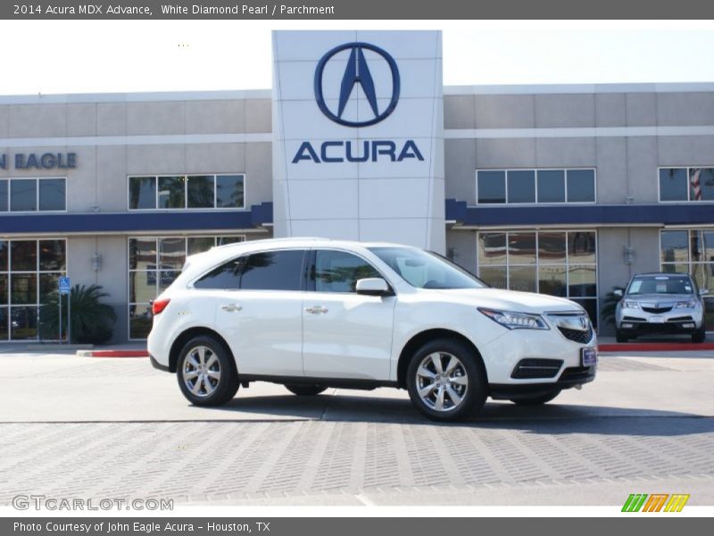 White Diamond Pearl / Parchment 2014 Acura MDX Advance