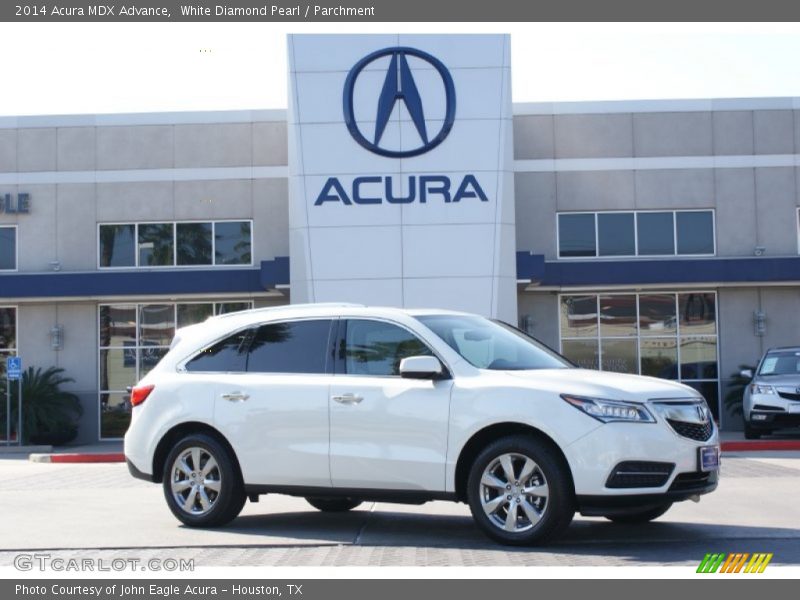 White Diamond Pearl / Parchment 2014 Acura MDX Advance
