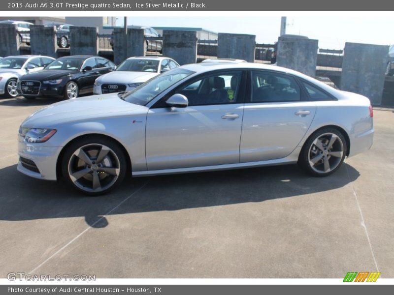 Ice Silver Metallic / Black 2015 Audi A6 3.0T Prestige quattro Sedan