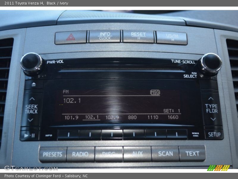 Black / Ivory 2011 Toyota Venza I4