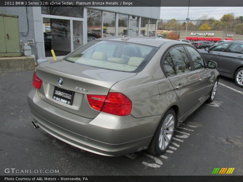 Platinum Bronze Metallic / Beige 2011 BMW 3 Series 328i xDrive Sedan